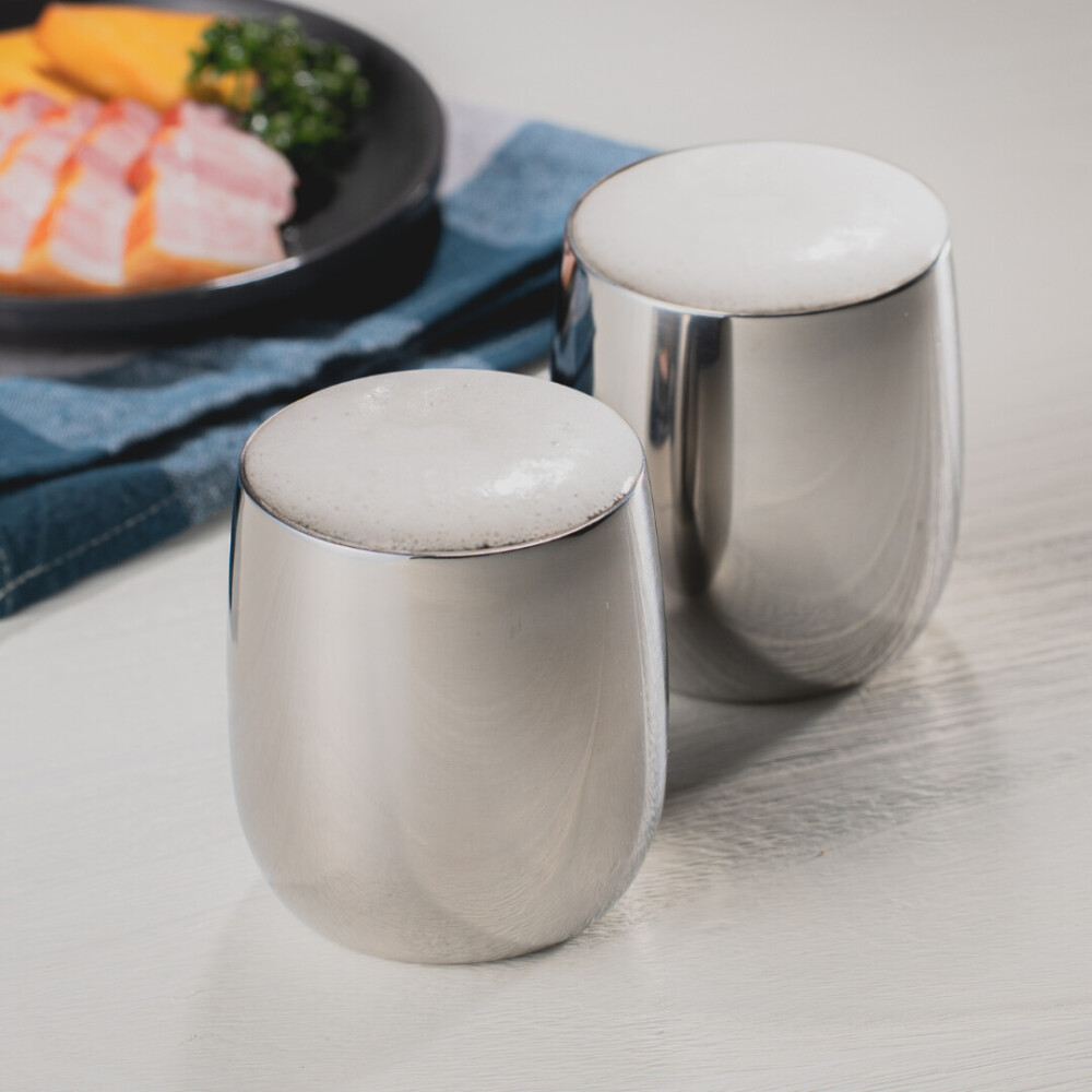 【SUSCUP】2重ロックカップ 250mL ペアセット（貼箱入）